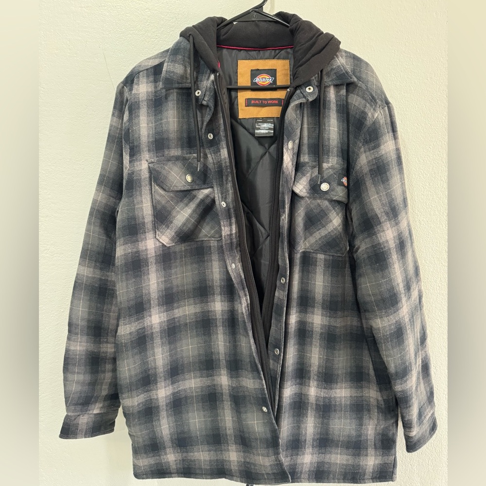 Dickies Men's Gray Plaid Jacket